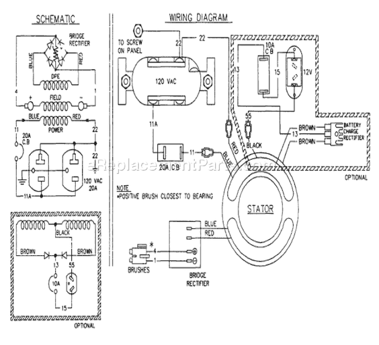 Page B Diagram and Parts List for 9320-0  Briggs and Stratton Generator